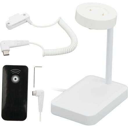 Anti-Diefstal Horloge Display Standaard met Afstandsbediening 90dB Beveiligingsalarm IR Ontgrendeling Magnetisch Snel white