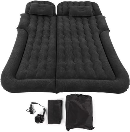 Opblaasbaar Bed - Auto Matras - Comfortabel Slapen - Met Ingebouwde Pomp - Twin Size - Zwart