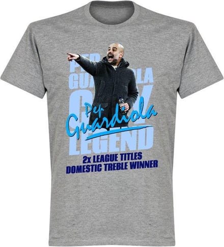 Pep Guardiola Legend T-Shirt - Grijs - M