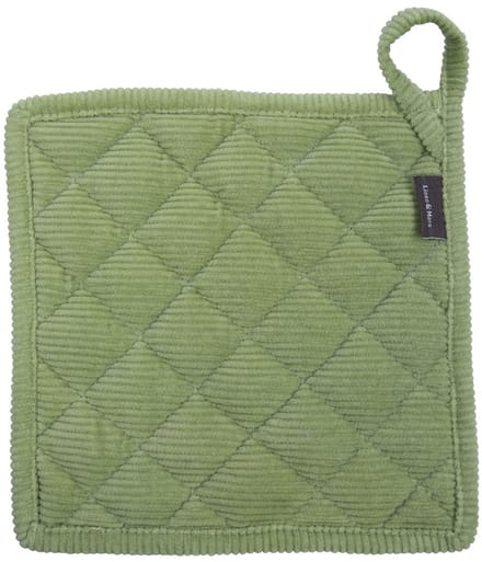Corduroy pannenlap groen 20x20cm
