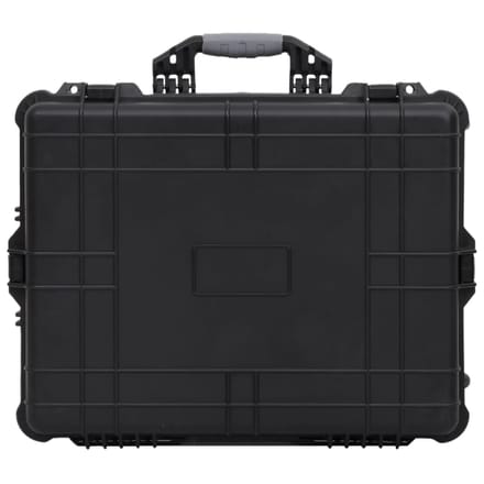 vidaXL - Flightcase - op - wieltjes - 63x50x23 - cm - PP - zwart