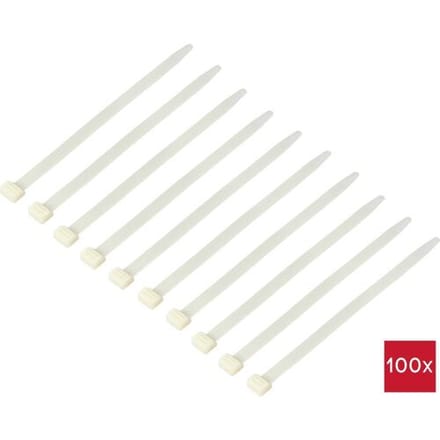 TRU COMPONENTS TC-12533312 Kabelbinder 280 mm 12.7 mm Natuurlijk wit HVAC 100 stuk(s)