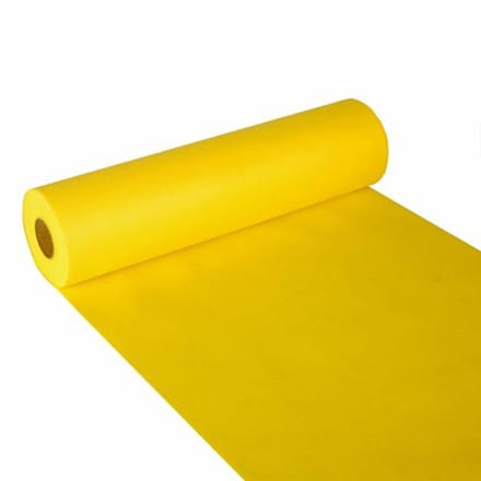 Tafelloper, stofkarakter, nonwoven "soft selection" 24 m x 40 cm geel (1 rol)