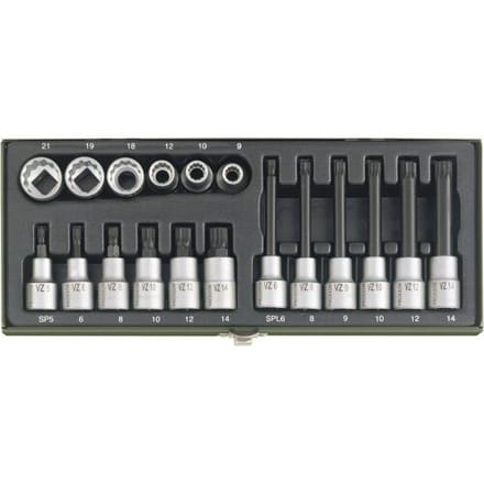 Proxxon Industrial 23 296 Dopsleutel-bitinzetset 1/2 (12,5 mm) 18-delig
