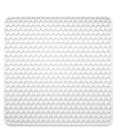 Bodo® Gootsteenmat - Vierkant - Onderzetter - Wit - 34.5 x 34.5 cm