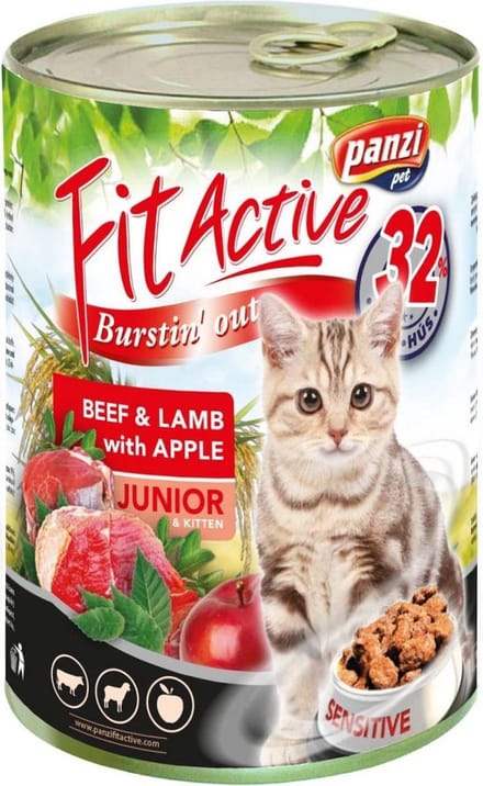 Fit Active - Kattenvoer- Blikvoer - Natvoer - Kitten - 10 x 415g