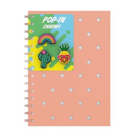 QC Colour Neonoranje Siliconen A5 Notitieboek met Pins