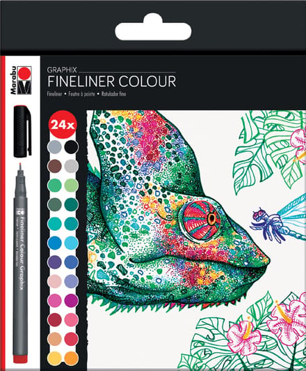 Marabu fineliner Colour Graphix 'Hypnotize', etui 24 stuks