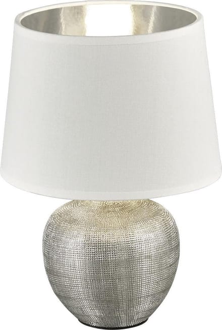 REALITY LUXOR - Tafellamp - Zilver - excl. 1x E14 28 W - Snoerschakelaar