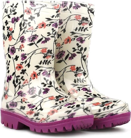 Gevavi Boots - Rose kinder- en dameslaars pvc wit bloem