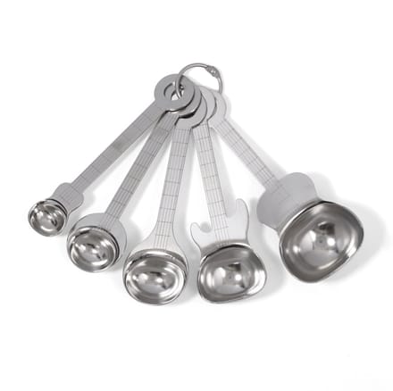 Kikkerland Gitaar Maatlepels (set Van 5) - Vaderdag cadeau