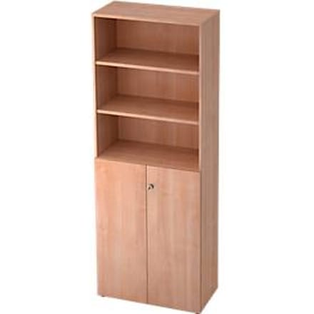 TOPAS LINE stellingkast, 3 OH legbord/3 OH deuren, walnoot/walnoot
