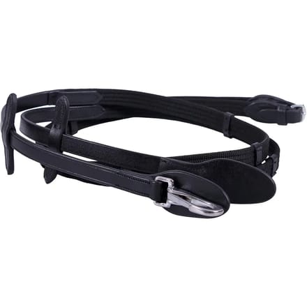 Qhp Teugels Webband Met Clip Zwart - pony