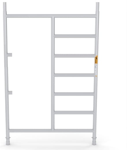 Wixor doorloopframe 135 | links/rechts | steigerframe | steigeronderdeel | met klemhouders | frame | steiger | aluminium