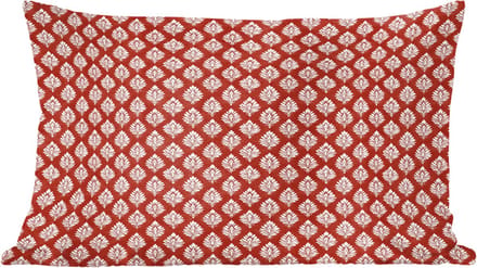 Sierkussens - Kussentjes Woonkamer - 60x40 cm - Chic - Patroon - Rood - Wit