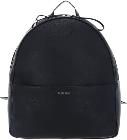 COCCINELLE Leren rugzak Nory Backpack Grained Leather Noir zwart