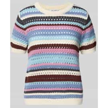 Gebreid shirt met ajourpatroon