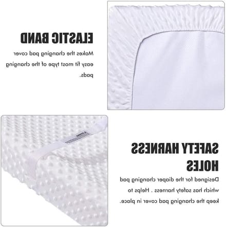 Veranderbare Waterdichte Aankleedmat Covers - Ademend Aankleedkussen voor Baby's, Geschikt voor Verschoontafels (Grijs + Blauw)