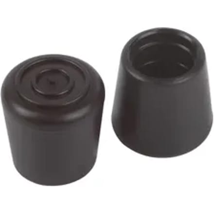 Fix-o-moll Stoelpootdop - Antislip - Rond Rubber Zwart - Diam. 12mm - 4 Stuks