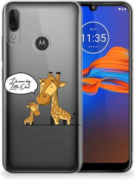 Motorola Moto E6 Plus Telefoonhoesje met Naam Giraffe