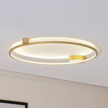Milagro Lighting LED plafondlamp Saturno, goud, Ø 80 cm, metaal, 4.000 K