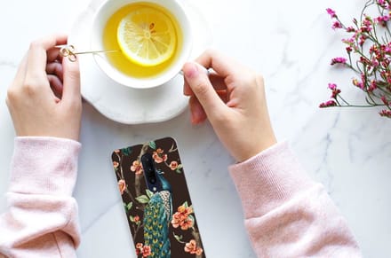 OnePlus 7 Pro TPU Hoesje Pauw met Bloemen