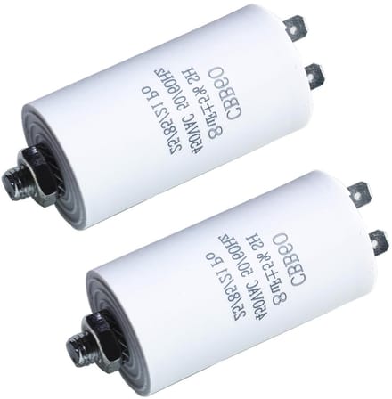 2 Stuks 8µF 450V Motor Capacitor CBB60 voor Start van Elektrische Motoren en Apparaten