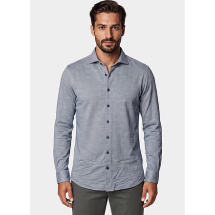 R2 Amsterdam Overhemd heren knitted polyester sorona shir 134.wsp.013/014