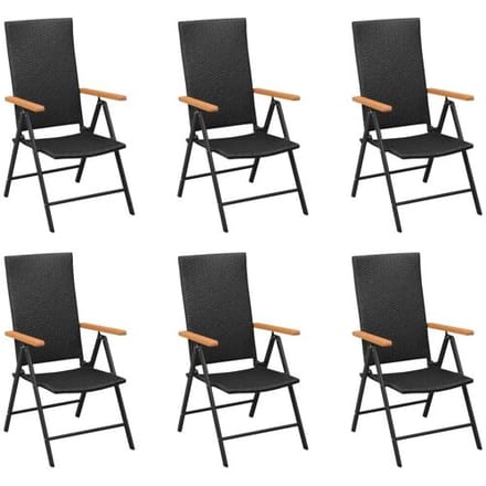 vidaXL - 7-delige - Tuinset - zwart - en - bruin