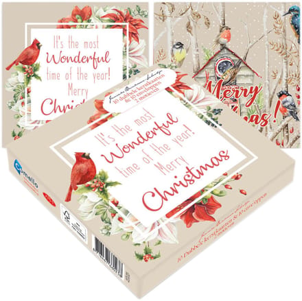 Kerstkaarten - Janneke Brinkman - Vogelhuisje & passe partout - 10st.