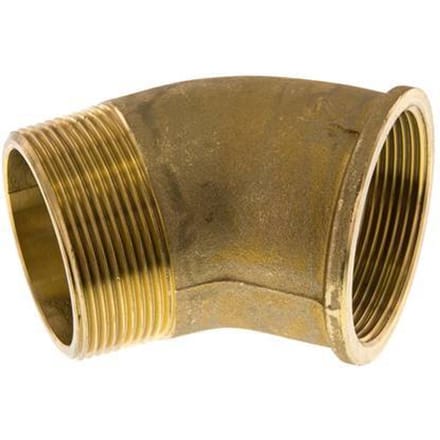 Rp 2'' x R 2'' F/M Messing L-Fitting 45graden 16 Bar - FL2E-FM-B-200R-45