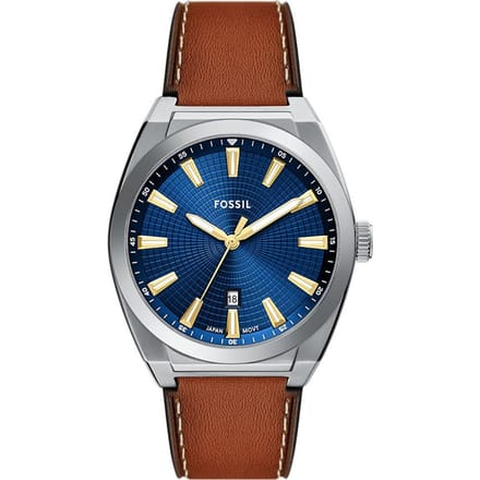 Fossil EVERETT Heren Horloge 42 mm - Zilverkleurig