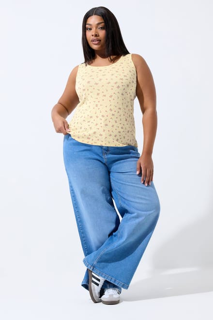 Limited Collection Gele Top Met Bloemenmotief Size 46