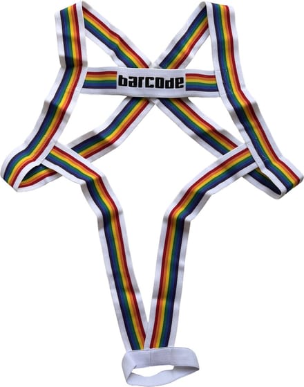 Barcode Berlin Body Harness Pride Ikem White - MAAT S/M