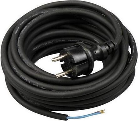 Neopreen buiten kabel  - 10 meter - 2 x 1.0mm met stekker