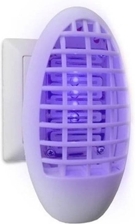 Benson Insectenlamp op elektra - 2x - wit - 220 volt - anti muggen/vliegen/motten - lokmiddel