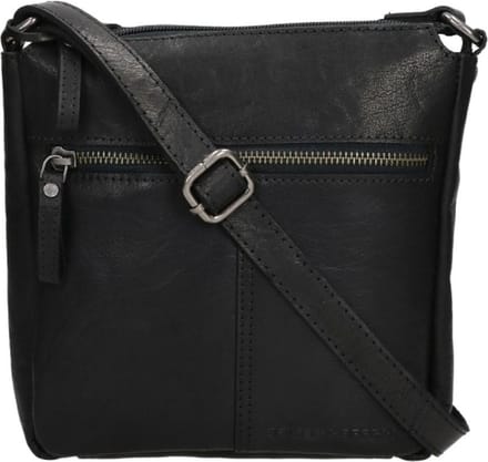 Spikes & Sparrow Bronco Crossbodytas Kleine Dames - Leer - Zwart