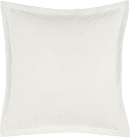 Luxe Sierkussenhoes Rose crème Jacquard ruitjes 50x50cm