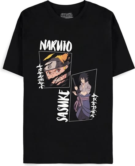 Naruto Shippuden - Naruto & Sasuke Heren T-shirt - XXL - Zwart