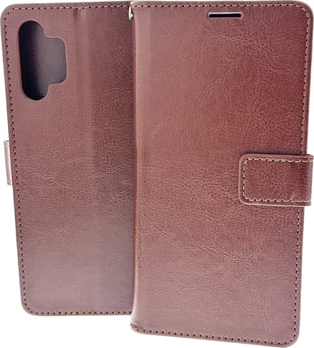 Bookcase Geschikt voor: Samsung Galaxy A32 4G - Bruin - portemonnee hoesje
