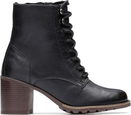 Clarks - Dames - Clarkwell Lace - D - 2 - black wlined lea - maat 3,5