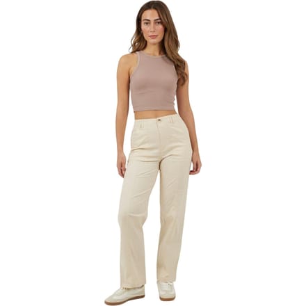 Brave Soul Dames/Dames High Rise Combat Broek (Crème)