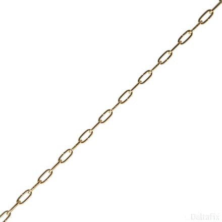 Deltafix ketting klokketting vermessingd 6.6 x 1.3 mm 1mtr