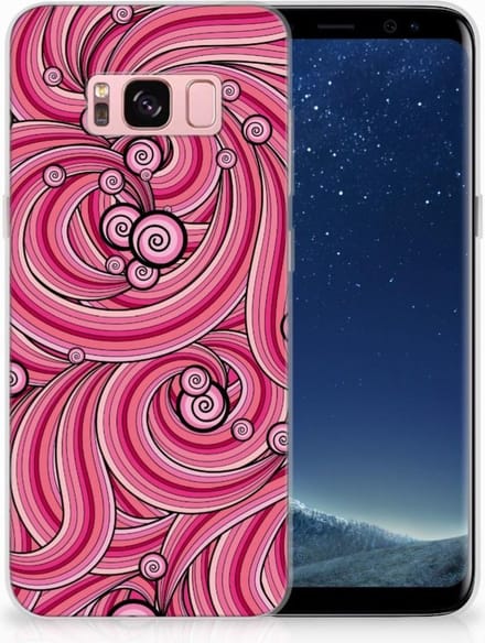 Samsung Galaxy S8 Hoesje maken Swirl Pink