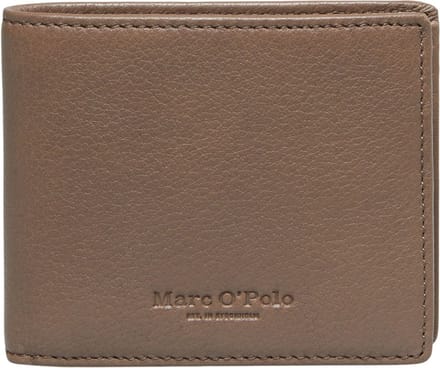 Marc O'Polo Leren Portemonnee Tom Combi Wallet Burnt Ash Taupe