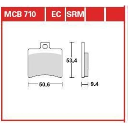 Bremsbelagsatz, ohne Straßenzulassung TRW MOTO MCB710SRM