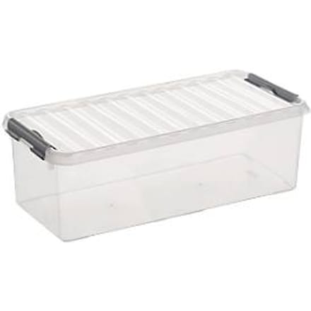 Opbergdoos Sunware Q-line - deksel - sluitclips - L 485 x B 190 x H 147 mm - 9,5 l