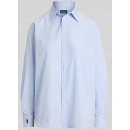 Loose fit overhemdblouse van puur katoen