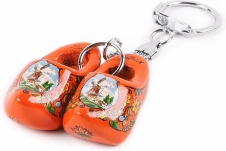Sleutelhanger Klomp Dubbel Holland Oranje 4 Cm - Souvenir