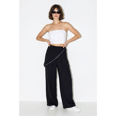 Brede Pijpen Pull-On Broek